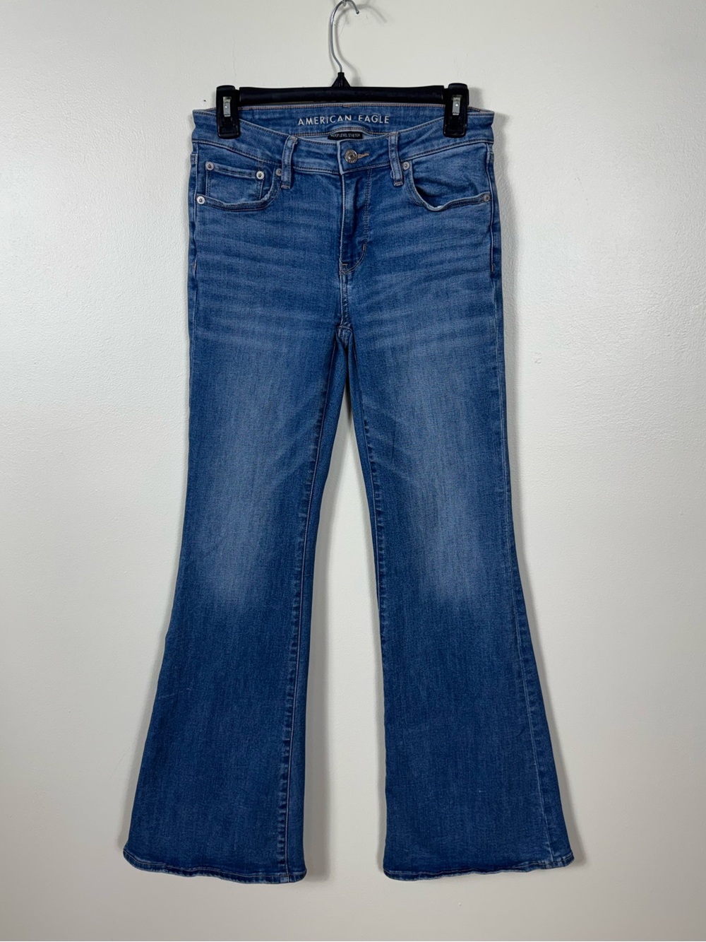 American Eagle Womens Low Rise Flare Jeans Size 2 Festival